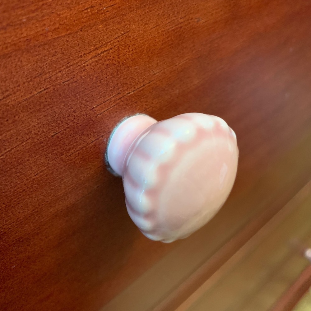 Pale Pink Round Drawer Pulls/ Knobs